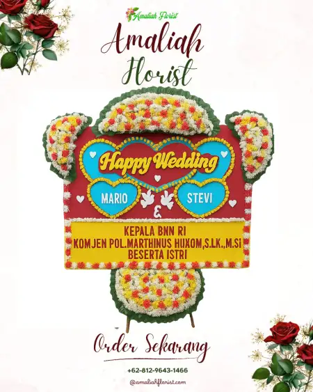 Papan Bunga Pernikahan Mahabang